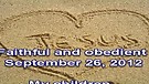 Faithful and obedient – September 26, 2012