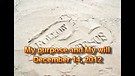 My purpose and My will – December 14, 2012