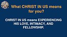 Christ In Us Live Training