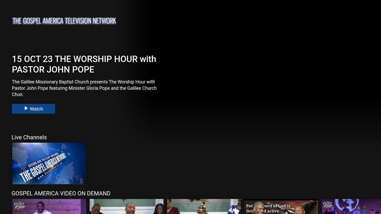 THE GOSPEL AMERICA NETWORK Screenshot 001