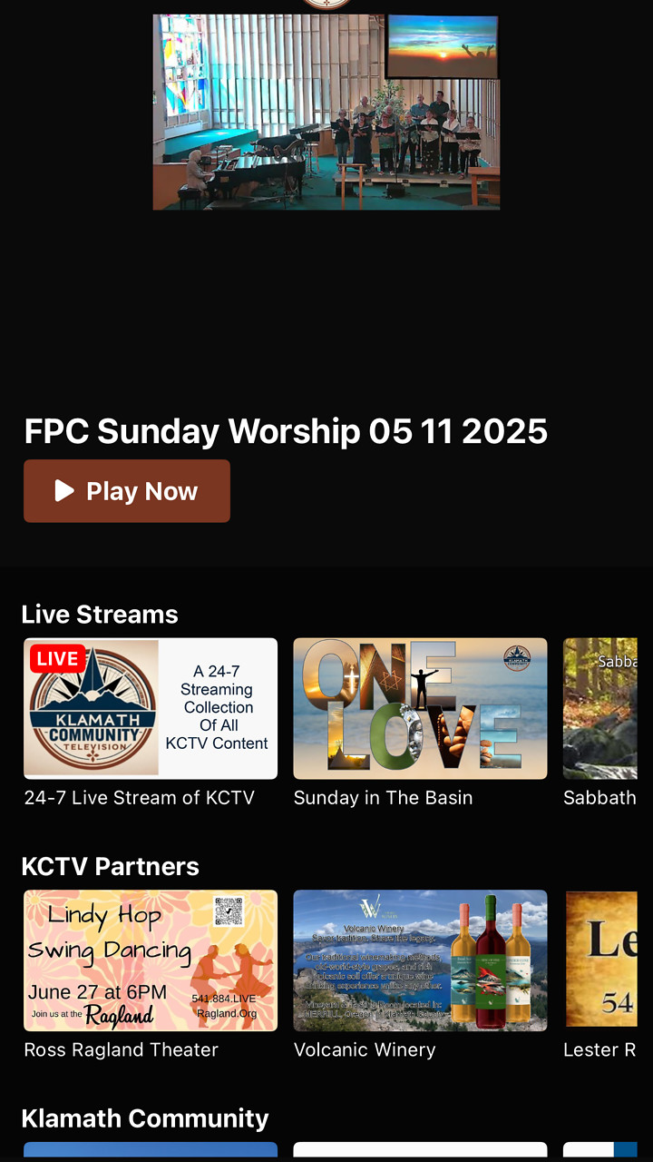 Klamath Community Television Screenshot 001