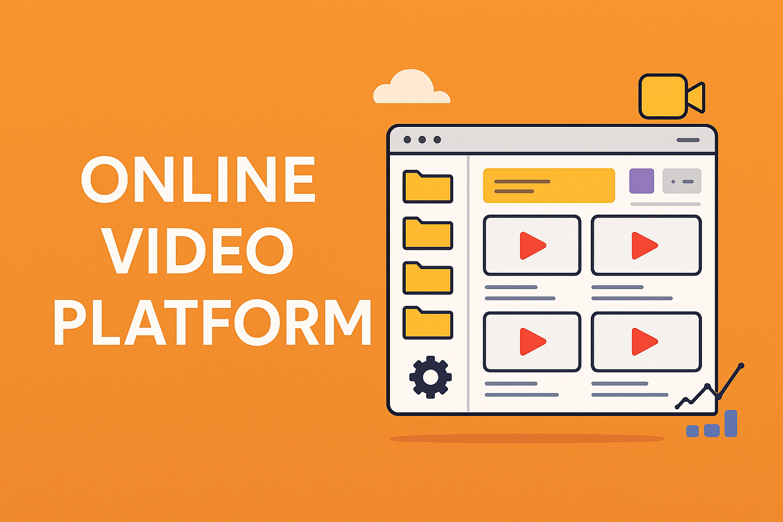 Enterprise Online Video Platform interface managing streaming video and media assets