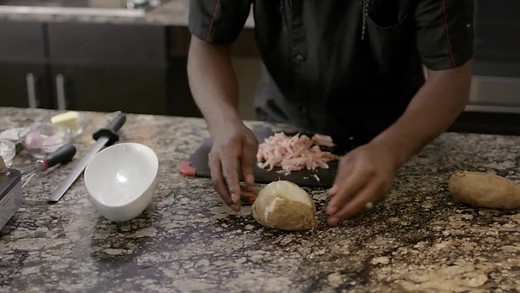 Cook Like A. Champion - Smoked Pheasant Stuffed Potato with Peppercorn-Paté Vodka Cream Sauce
