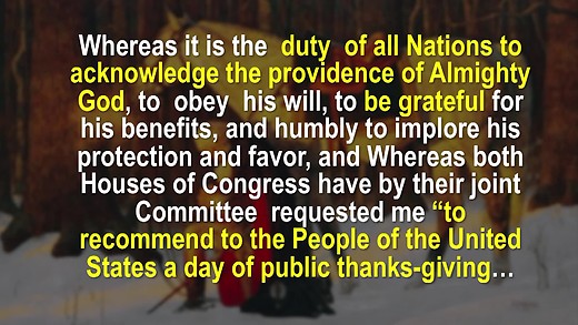 First Thanksgiving Proclamation by George Washington