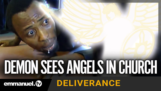 DEMON sees ANGELS in CHURCH!!!