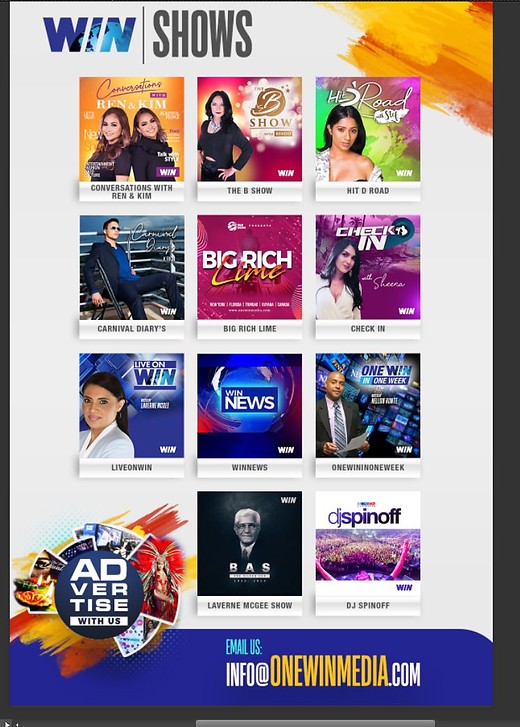 WIN TV SHOW TIME LINE UP!